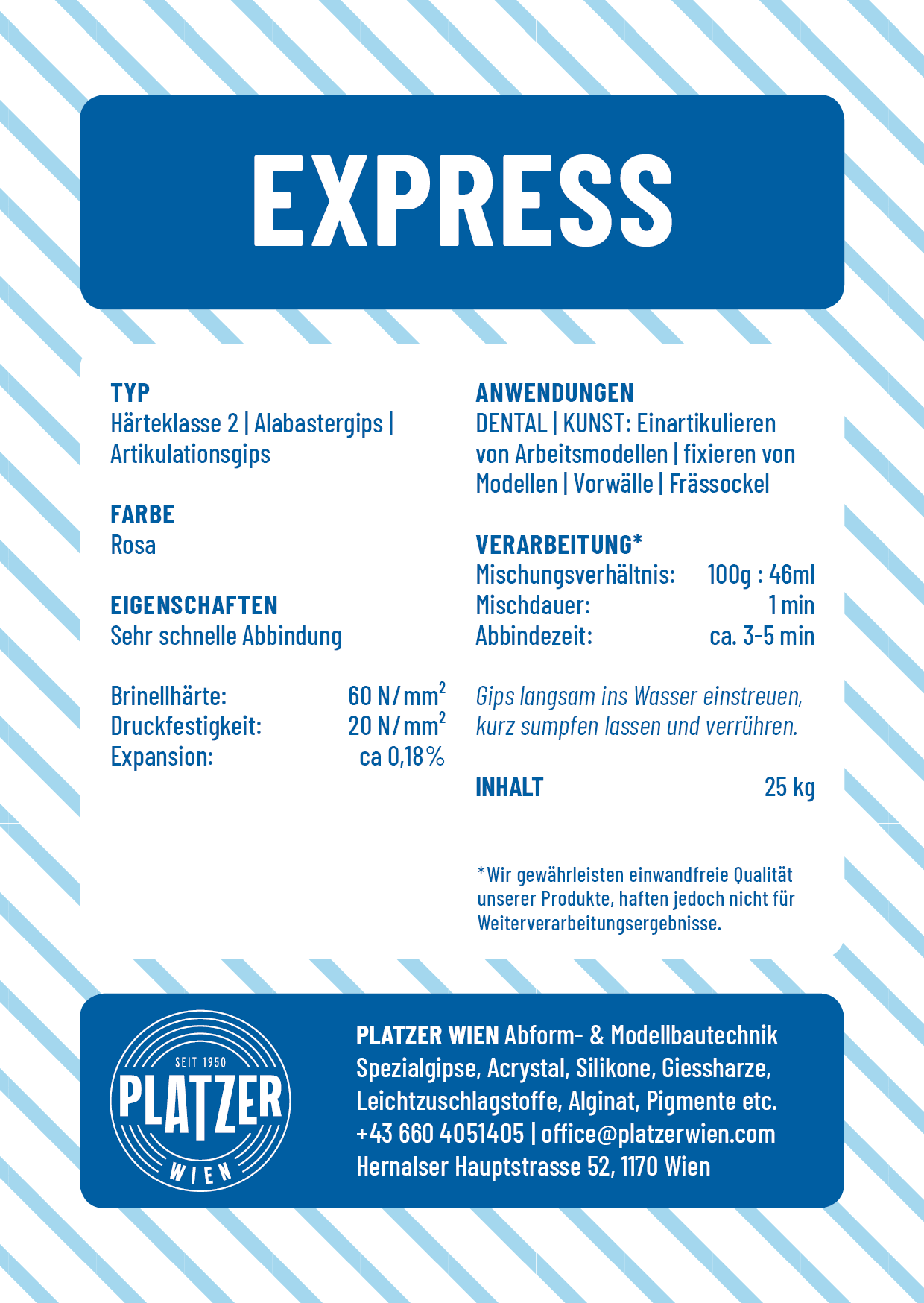 Express | Härteklasse 2 | ab €2,3/kg