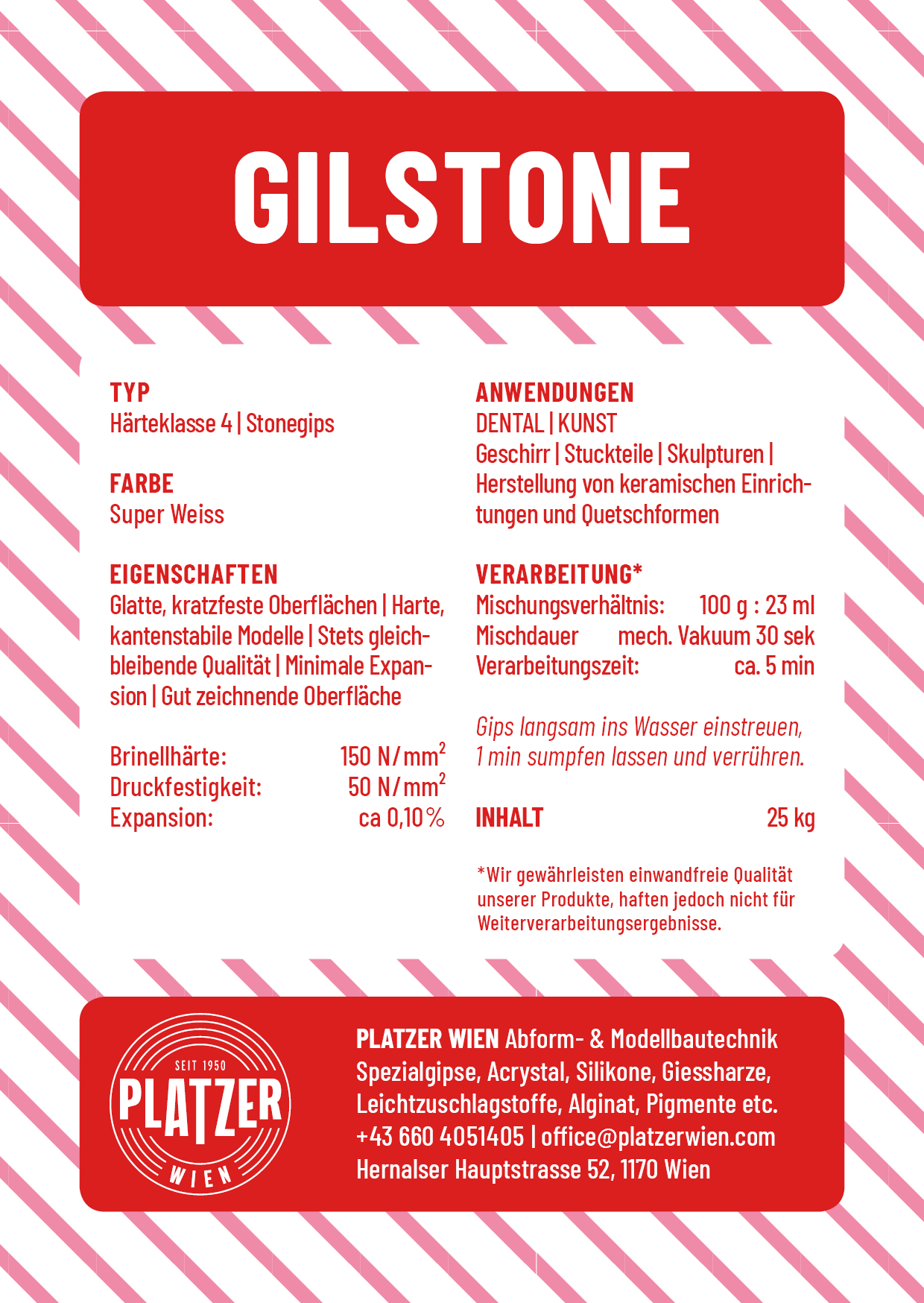 Gilstone | Stonegips | Härteklasse 4 | ab €4.0/kg
