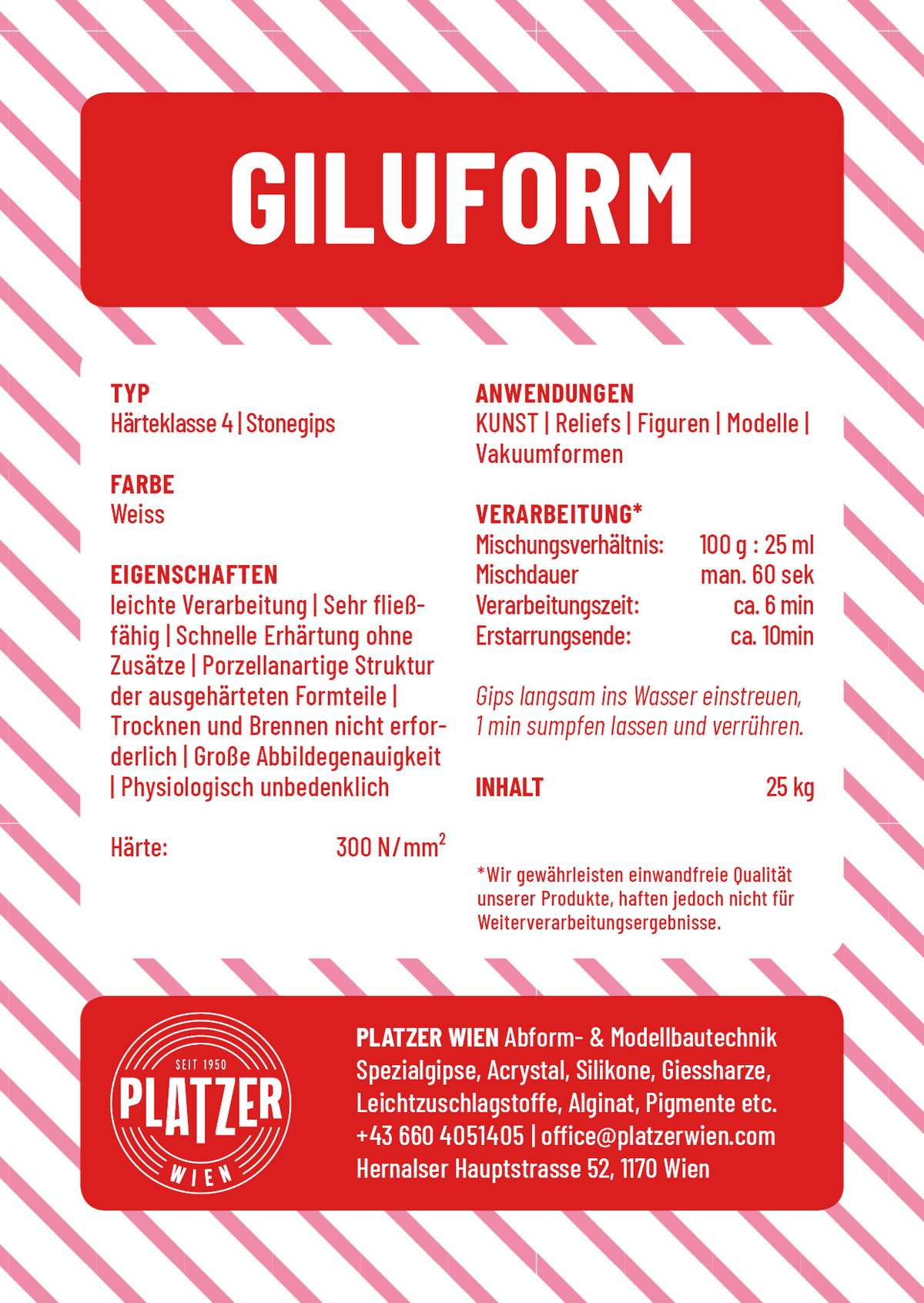 Giluform | hochfeste Gießmasse für Figuren & Reliefs