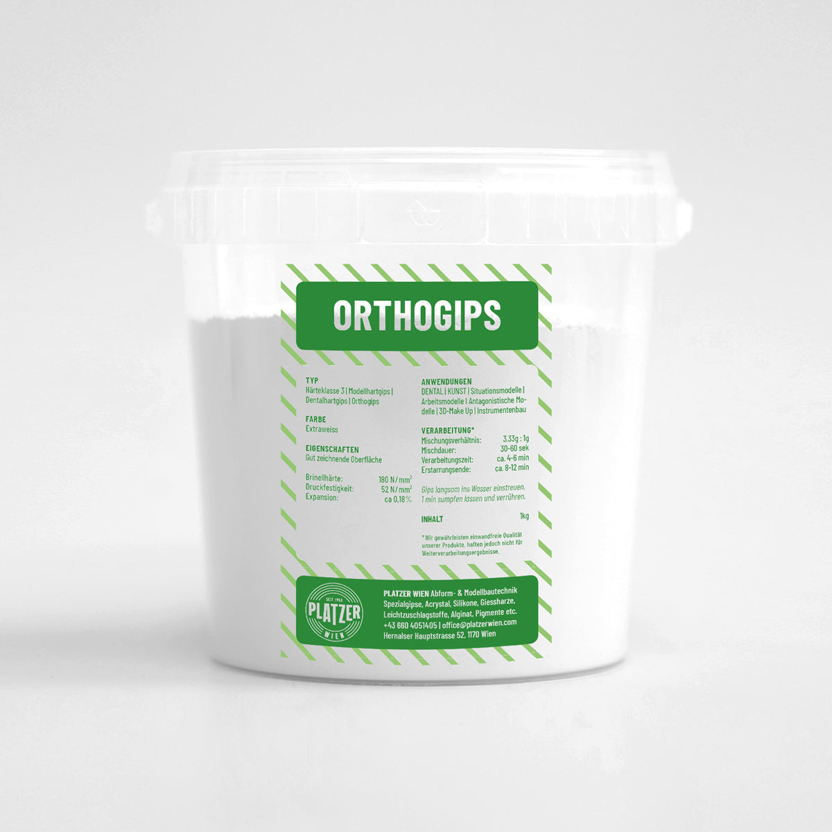 Orthogips | Dentalhartgips Klasse 3, weiß