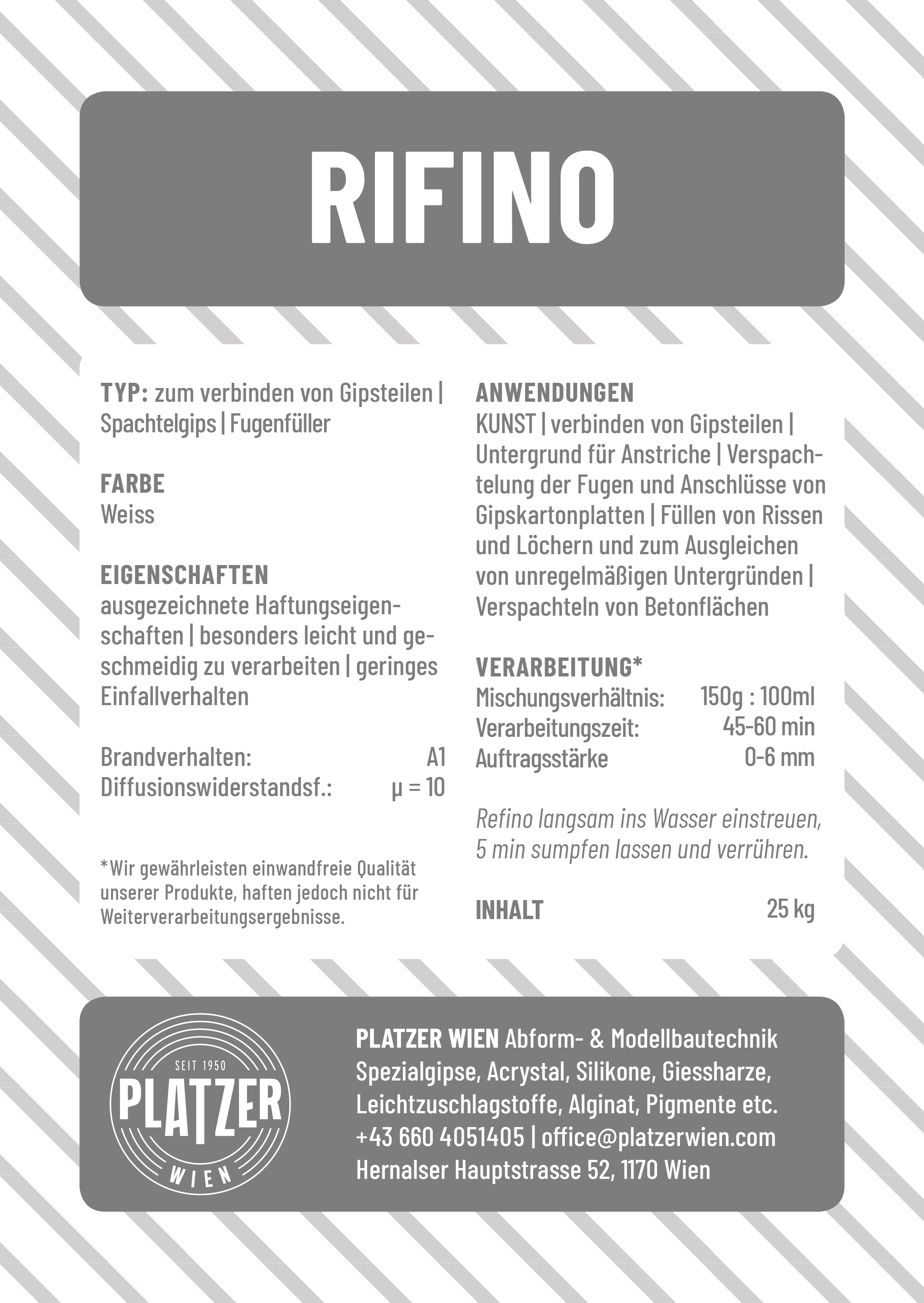 Rifino (Klebegips | Spachtelgips | Fugenfüller) ab €2,7/kg