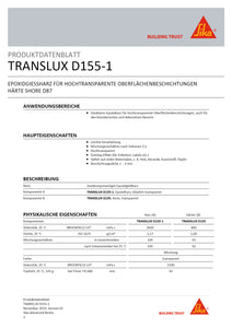 Biresin Translux D155 (Harz + Härter) 7.15kg - für hochtransparente Oberflächenbeschichtung